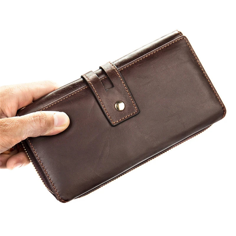 Carteira de Couro Masculina Male Clutch
