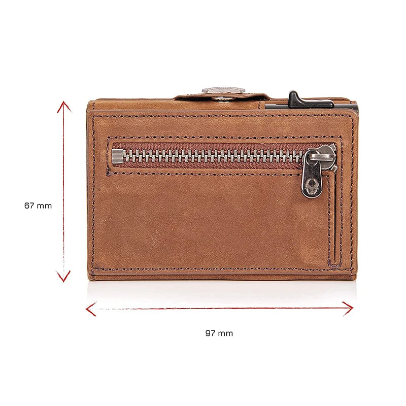Carteira de Couro Masculina com Proteção RFID PinnacleLeather