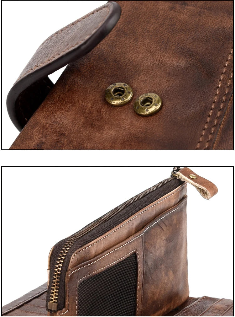 Carteira de Couro Longa Masculina LuxeHide